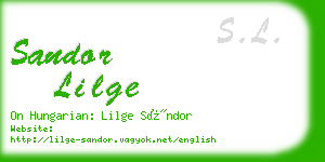 sandor lilge business card